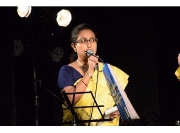In a program of Manna Dey Sangeet Academy at Mahajati Sadan